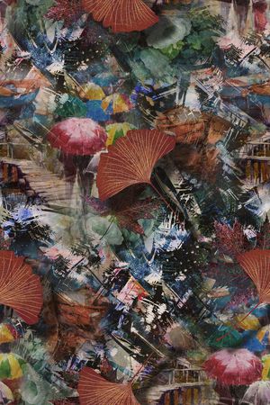 水墨风印花华亿平台图片