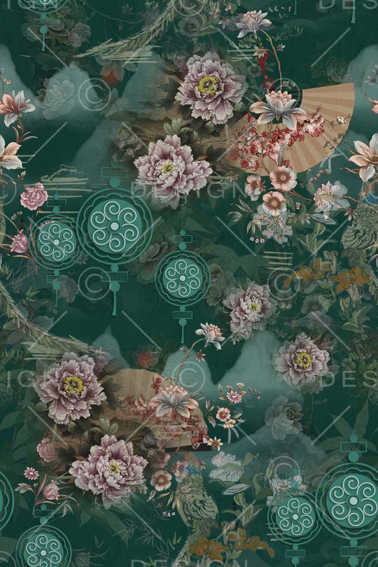 水墨风印花华亿平台图片