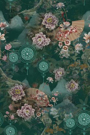 水墨风印花华亿平台图片