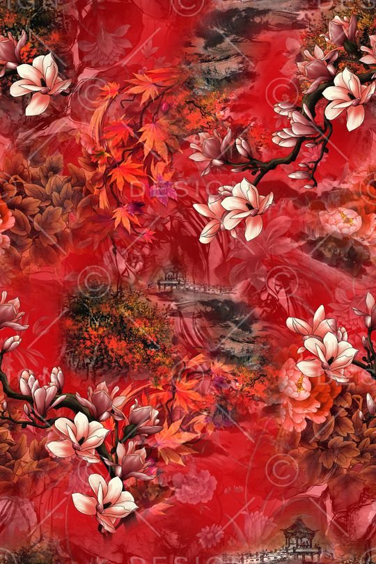 水墨风印花华亿平台图片