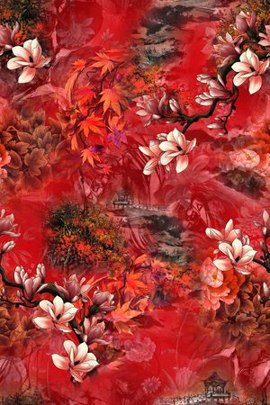 水墨风印花华亿平台图片