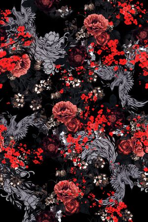 水墨风印花华亿平台图片