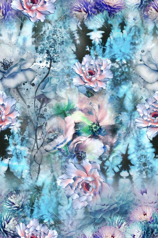 花卉印花华亿平台图片