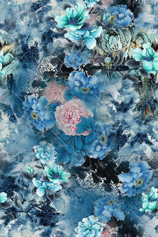 花卉印花华亿平台图片