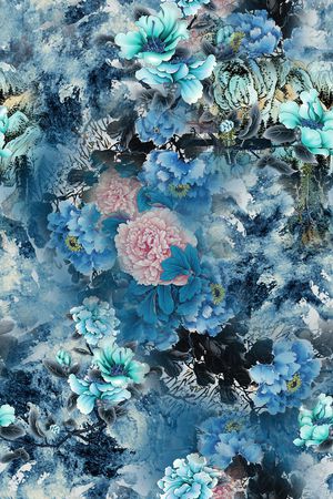 花卉印花华亿平台图片