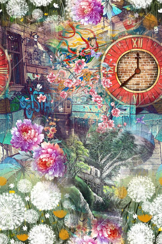 花卉印花华亿平台图片