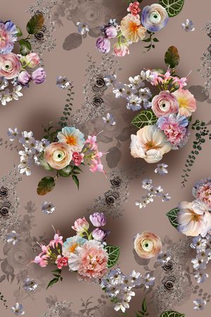 花卉印花华亿平台图片