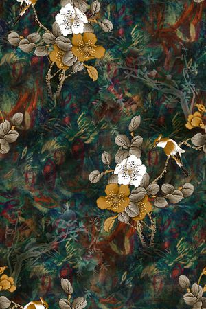 花鸟印花华亿平台图片