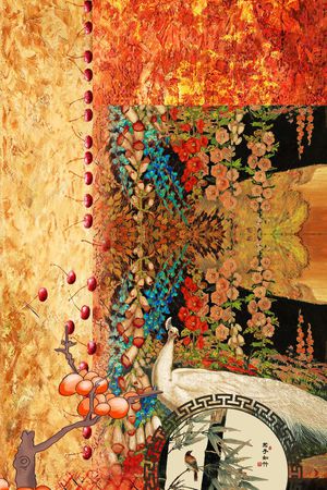 复古印花华亿平台图片