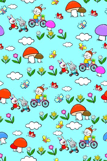 卡通动物印花华亿平台图片