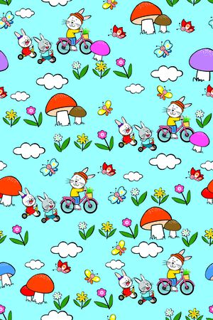 卡通动物印花华亿平台图片