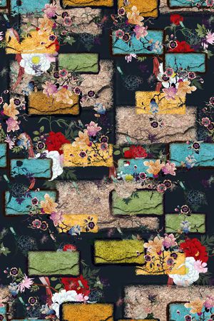 复古印花华亿平台图片