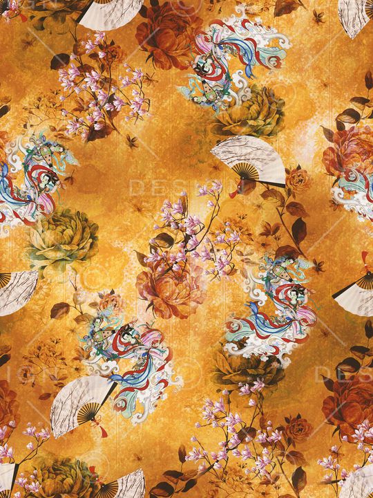 复古印花华亿平台图片