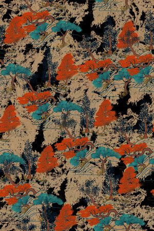 复古印花华亿平台图片