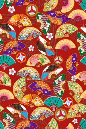 扇子印花华亿平台图片