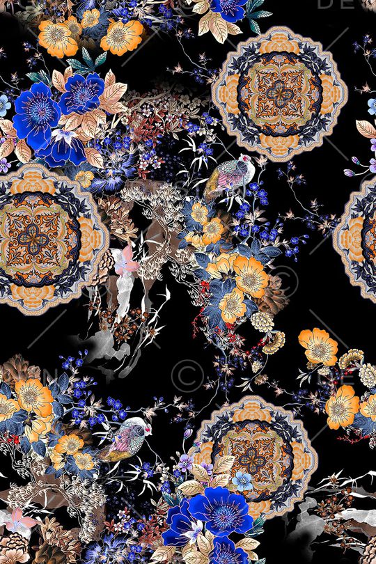 复古印花华亿平台图片