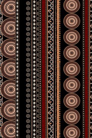 黑底花卉印花华亿平台图片