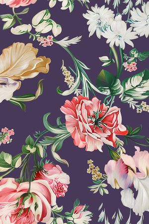 花卉印花华亿平台图片