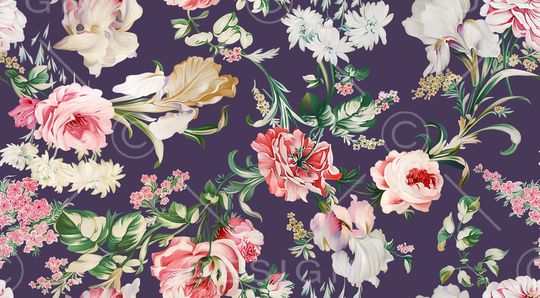 花卉印花华亿平台图片