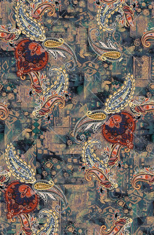 民族花卉印花华亿平台图片