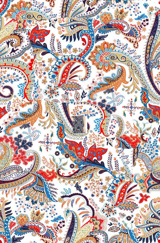 民族花卉印花华亿平台图片