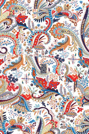 民族花卉印花华亿平台图片