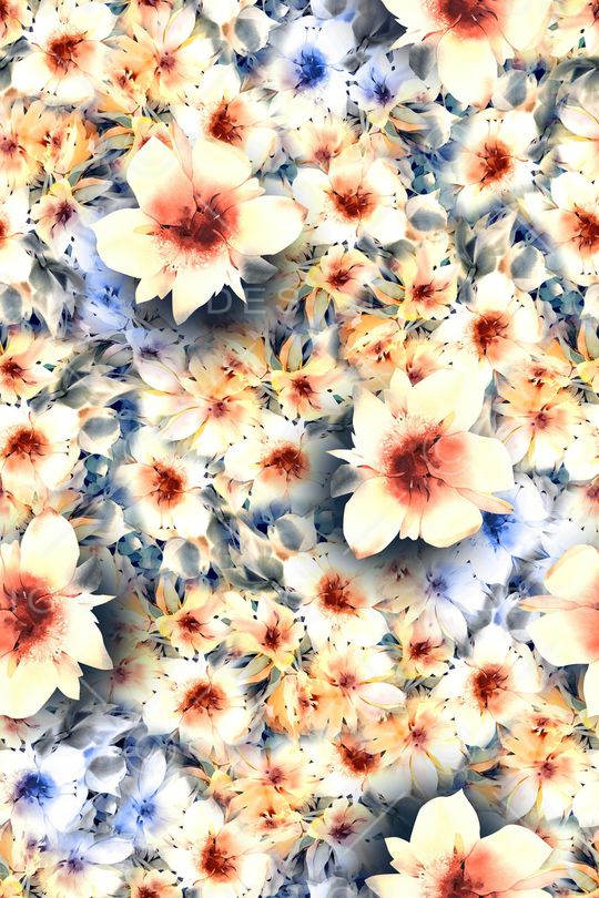 抽象花卉印花华亿平台图片