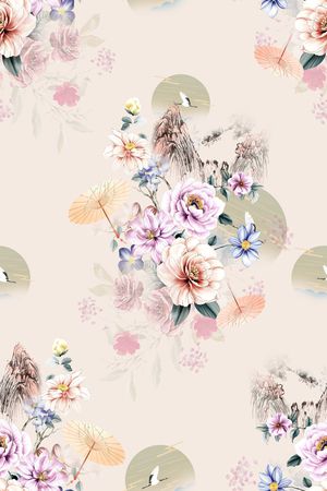 连衣裙印花华亿平台图片