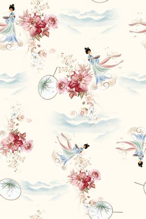 连衣裙印花华亿平台图片