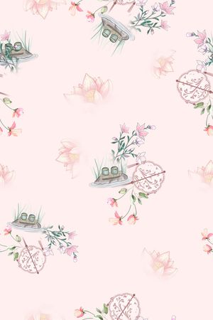 连衣裙印花华亿平台图片