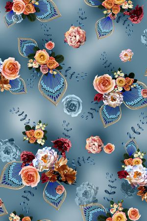 立体花纹印花华亿平台图片