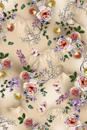 花卉印花华亿平台图片