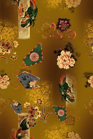 连衣裙印花华亿平台图片