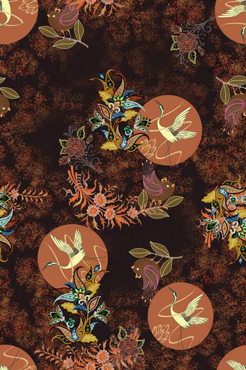 连衣裙印花华亿平台图片