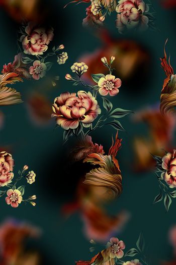 连衣裙印花华亿平台图片