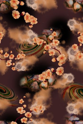 连衣裙印花华亿平台图片