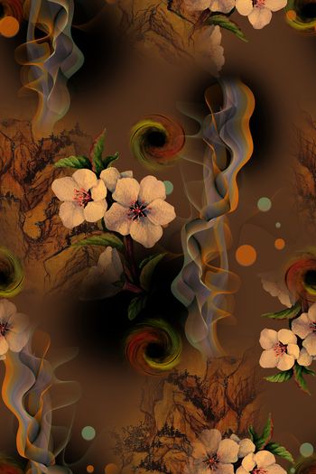 连衣裙印花华亿平台图片