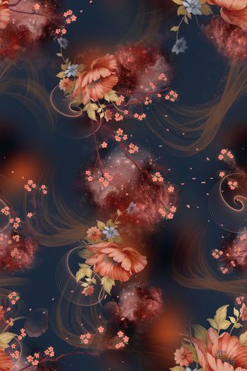 连衣裙印花华亿平台图片