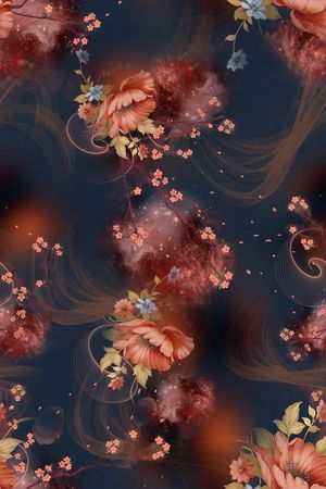 连衣裙印花华亿平台图片