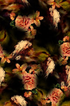 连衣裙印花华亿平台图片