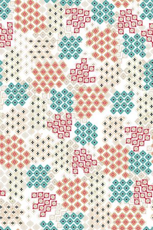 民族花卉印花华亿平台图片