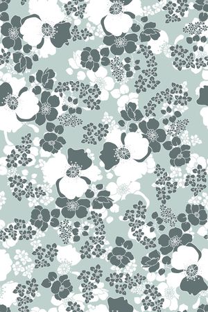 清爽底花卉印花华亿平台图片