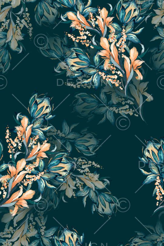 绿植树叶印花华亿平台图片