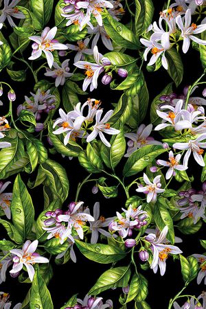 绿植树叶印花华亿平台图片