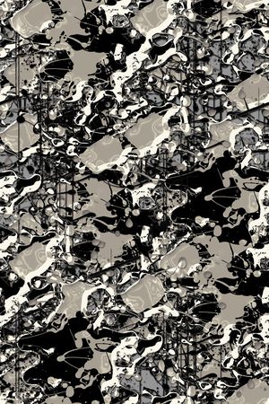 抽象男装印花华亿平台图片