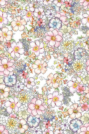 花卉印花华亿平台图片