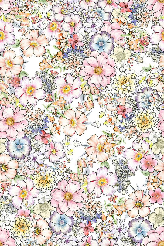 花卉印花华亿平台图片