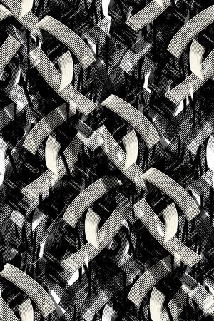 抽象男装印花华亿平台图片