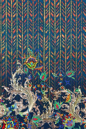 连衣裙印花华亿平台图片