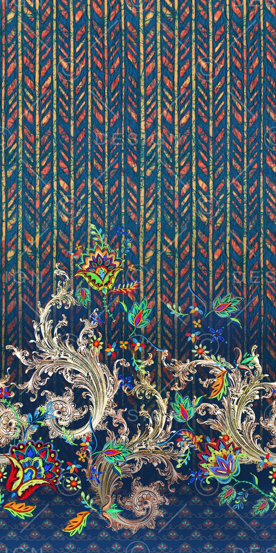 连衣裙印花华亿平台图片